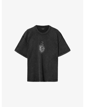 AllSaints Sabbath Branded Cotton-Jersey T-Shirt - Black