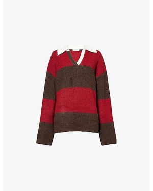4th & Reckless Ruby Polo Knitted Sweater - Red