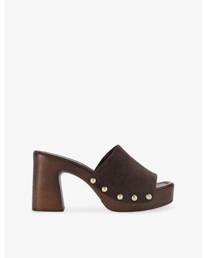 Carvela Kurt Geiger Novella Suede Heeled Mules - Brown