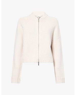 ME+EM Zipped Wool-Blend Cardigan - Natural