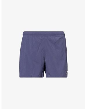 GYMSHARK Arrival 5' Logo-Print Woven Shorts - Blue