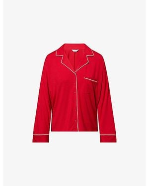Lounge Underwear Alpine Dreams Stretch-Modal Pyjama Top - Red