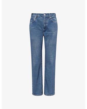 Rag & Bone Miramar Straight-Leg Cotton Trousers - Blue
