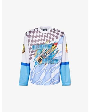 BBCICECREAM Speed Ripper Sport Long-Sleeves Cotton Top - Blue