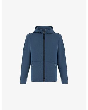 BOGGI Scuba Regular-Fit Stretch Cotton-Blend Hoody - Blue