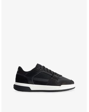 Arne Basket Suede, Leather And Mesh Sneakers - Black