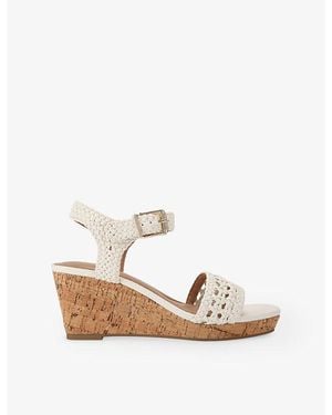 Carvela Kurt Geiger Portofino Woven Wedge Sandals - White