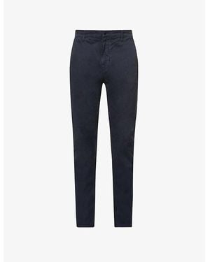 Nudie Jeans Easy Alvin Tapered-Leg Stretch-Cotton Trousers - Blue