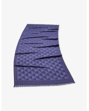 BVLGARI Maxi Calla Silk Stole Scarf - Blue