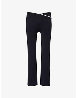 WE Are Tala Dayflex Wrap High-Waisted Flared Yoga Leggings - Blue