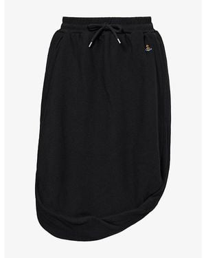 Vivienne Westwood Zingara Asymmetric Cotton Midi Skirt - Black