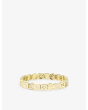 Lisa Gozlan The Lover 18Ct-Plated Brass And Cubic Zirconia Bracelet - Yellow