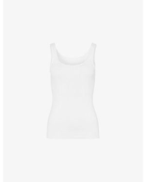 Hanro Seamless Cotton Vest Top - White