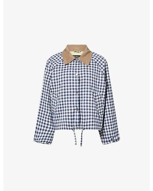 Barbour Ovingham Gingham Woven Jacket - Blue