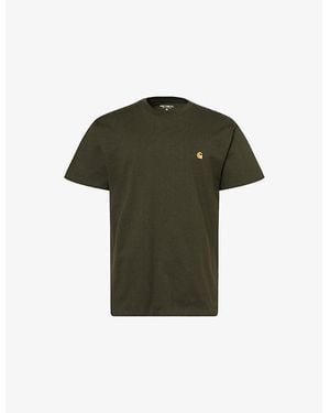 Carhartt Chase Logo-Embroidery Cotton-Jersey T-Shirt - Green