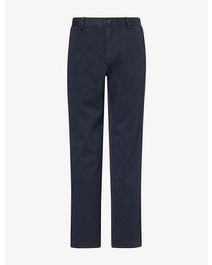 Sunspel Regular-Fit Flat-Front Stretch-Cotton Chino Pants - Blue