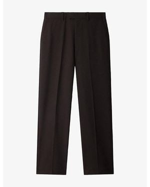 Sandro Straight-Leg Regular-Fit Wool Pants - Black