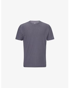 Vuori Strato Tech Brand-Patch Stretch-Woven T-Shirt - Blue