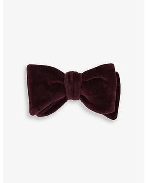 Reiss Hike Self-Tie Velvet Bow Tie - Purple