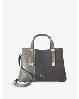 Dune Dinkydorry Mini Faux-Leather Tote - Gray