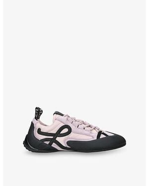 Loewe Grip Suede And Nylon Sneakers - Black