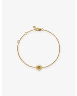 Monica Vinader August Birthstone 18Ct Vermeil-Plated Sterling And Peridot Bracelet - Metallic
