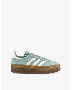 adidas Gazelle Bold Suede Low-Top Sneakers - Green