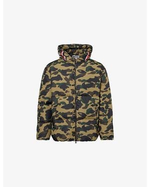 A Bathing Ape 1St Camouflage-Print Padded Shell-Down Jacket - Green