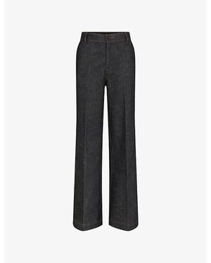 Soeur California Wide-Leg Stretch-Denim Jeans - Black