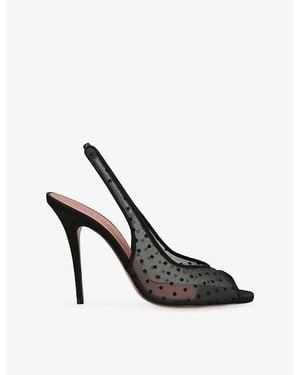 AMINA MUADDI Kristina 105 Mesh Courts - Black