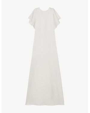 Reiss X Atelier Brackley Draped Duchess Satin Maxi Dress - White