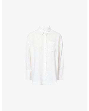 WE Are Tala Soft Long-Sleeve Linen-Blend Shirt - White