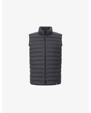 BOGGI Quilted Funnel-Neck Shell Gilet - Blue
