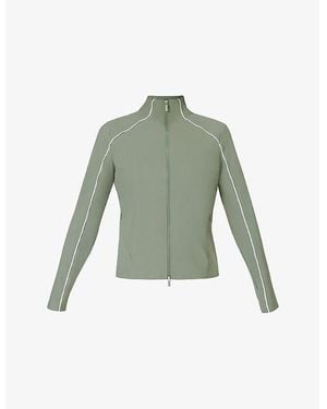 Sweaty Betty Anytime Explorer Zip-Up Stretch-Woven Jacket - Green