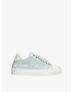 NUMERIS Atelier Denim And Leather Sneakers - White