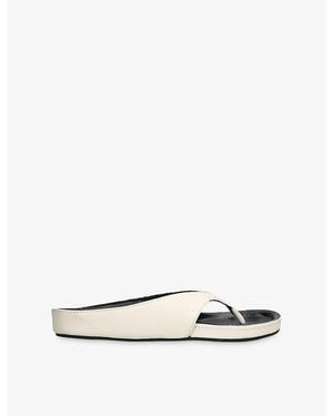 Jude Yaga Leather Sandals - White