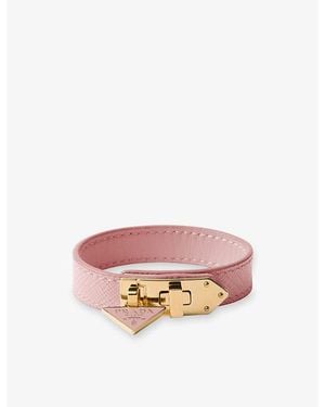 Prada Saffiano Leather Bracelet - Pink