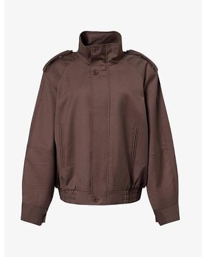 Frankie Shop Kelly Padded Wool-Blend Blouson - Brown