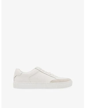 Reiss Finton Leather Trainers - White