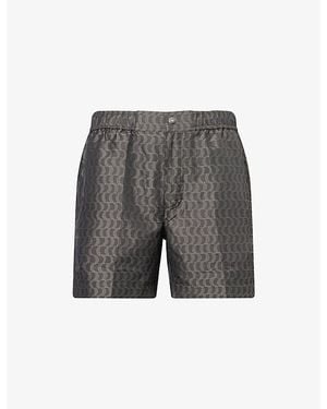 CHE Mosaic Jacquard Swim Shorts - Grey