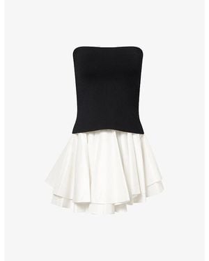 Jonathan Simkhai Isabelle Strapless Taffeta-Knit Mini Dress - Black