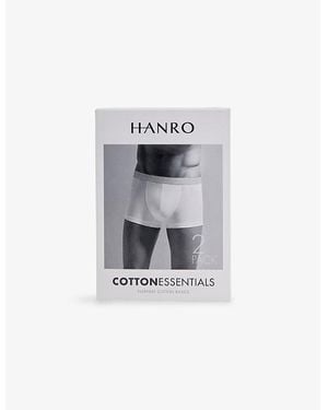 Hanro Essentials Pack Of Two Cotton-Jersey Boxers - Grey