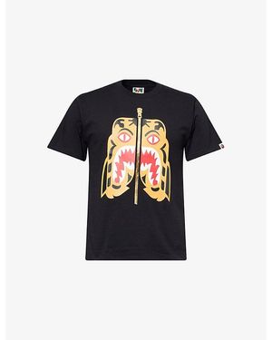 A Bathing Ape Colours Tiger Cotton-Jersey T-Shirt - Black