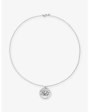 Monica Vinader Sagittarius Zodiac Sterling- Pendant Necklace - White