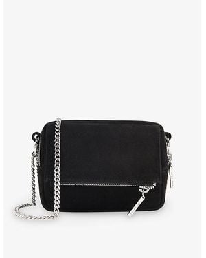 Whistles Bibi Chain-Strap Suede Mini Bag - Black