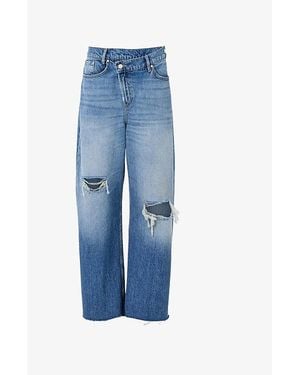 AllSaints Aki Distressed Organic-Cotton Jeans - Blue