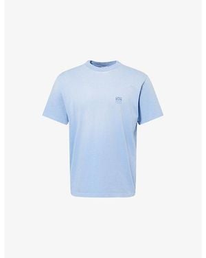 Loewe Anagram-Embroidered Cotton T-Shirt - Blue