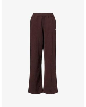 4th & Reckless Fergie Wide-Leg Cotton-Jersey Jogging Bottoms - Red