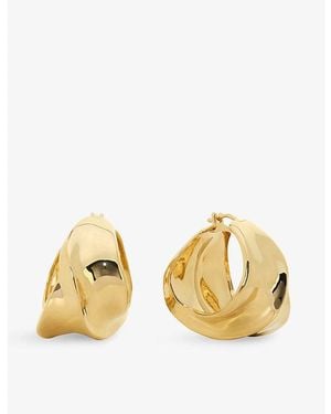 Monica Vinader Nomade Bold Medium 18Ct Vermeil Hoop Earrings - Metallic