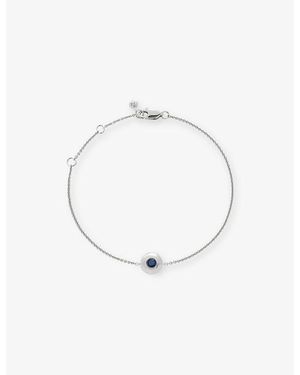 Monica Vinader September Birthstone Sapphire And Sterling- Bracelet - White